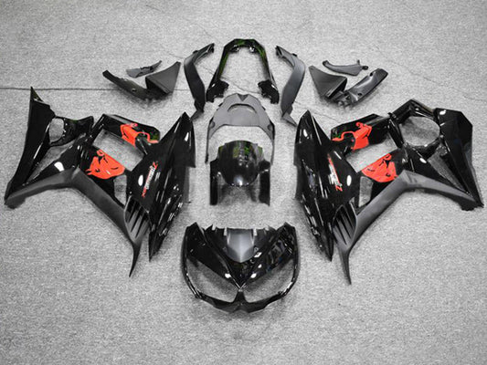 2010-2016 Glossy Black Red Kawasaki Ninja Z1000SX Fairing Kit