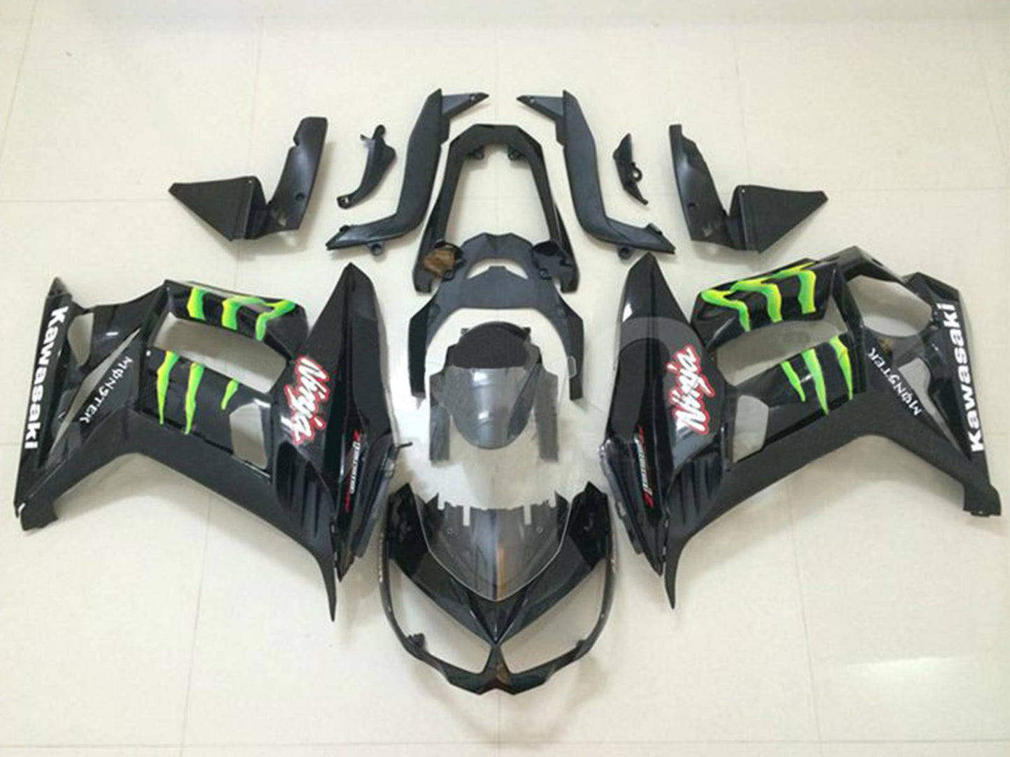 2010-2016 Black Green Monster Ninja Kawasaki Ninja Z1000SX Fairing Kit