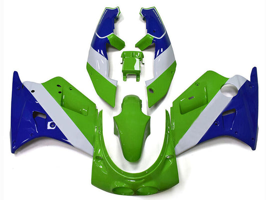 1989-1990 Green Blue White Kawasaki ZXR250 Fairing Kit