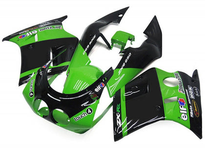 1989-1990 Kawasaki ZXR250 Black Green Elf Fairing Kit