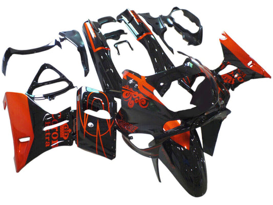 1993-2007 Black Orange Kawasaki ZZR400 Fairing Kit