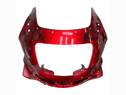 1993-2007 Kawasaki ZZR400 Red with Black Flame Fairing Kit