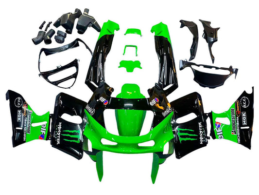 1993-2007 Green Black Monster Elf Kawasaki ZZR400 Fairing Kit