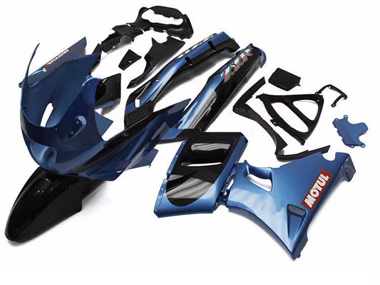 1993-2007 Dark Blue Motul Kawasaki ZZR400 Fairing Kit