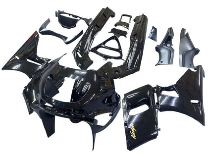 1993-2007 Kawasaki ZZR400 Glossy Black Ninja Fairing Kit
