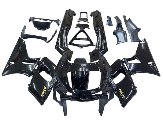1993-2007 Glossy Black Ninja Kawasaki ZZR400 Fairing Kit