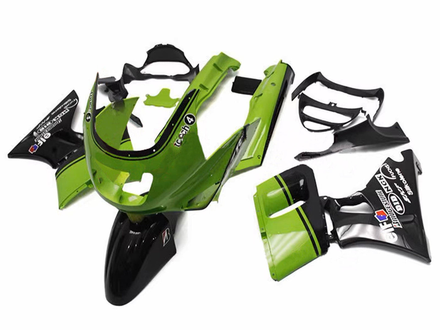 1993-2007 Green Black Elf Kawasaki ZZR400 Fairing Kit