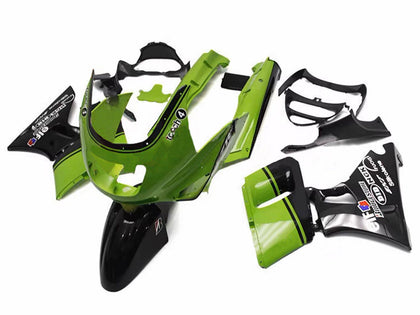 1993-2007 Kawasaki ZZR400 Green Black Elf Fairing Kit
