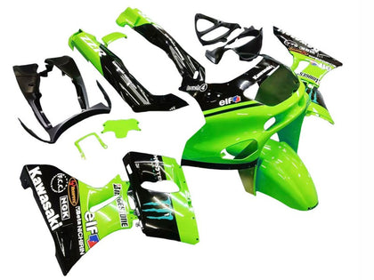 1993-2007 Kawasaki Monster-ZZR400 Green Black Monster Elf ZZR400 Fairing Kit