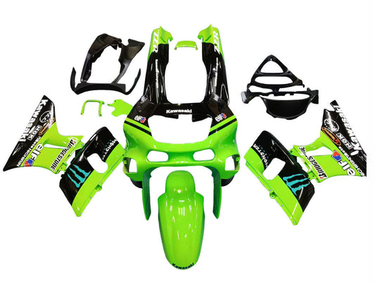 1993-2007 Green Black Monster Elf Kawasaki ZZR400 Fairing Kit