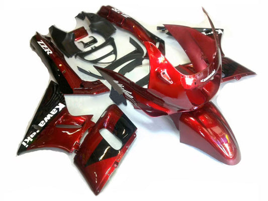 1993-2007 Dark Red Black Kawasaki ZZR400 Fairing Kit