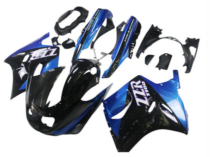 1990-1992 Kawasaki ZZR1100 Blue Black Fairing Kit
