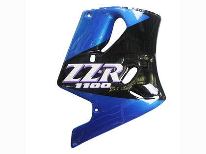 1990-1992 Kawasaki ZZR1100 Blue Black Fairing Kit