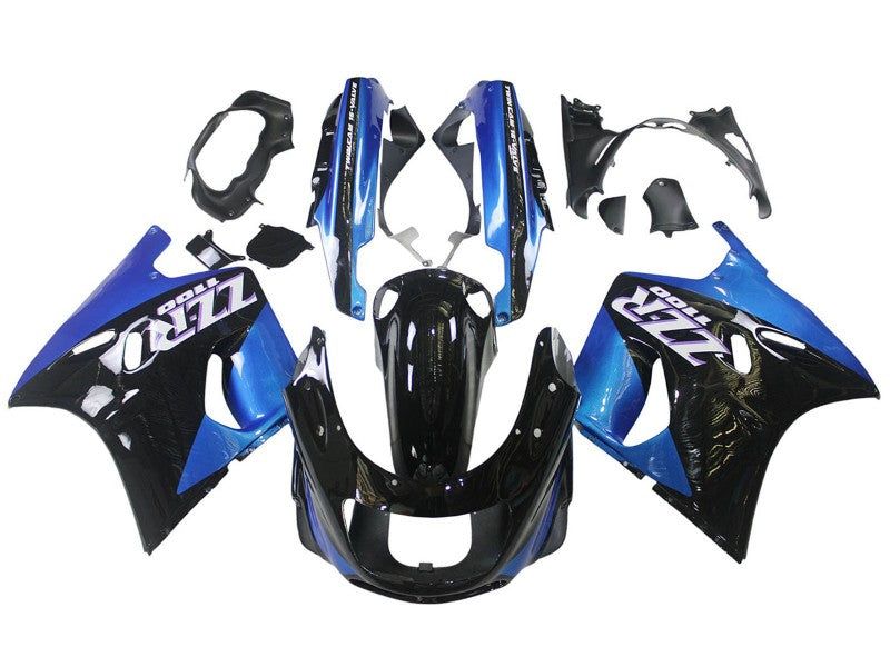 Purchase 1990-1992 Blue Glossy Black Kawasaki ZZR1100 Motorcycle Fairings UK