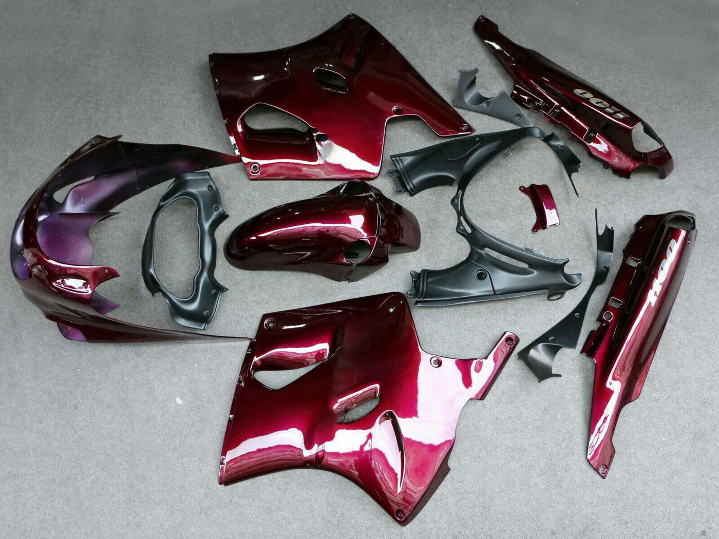 1993-2003 Dark Red Kawasaki ZZR1100 Motorcycle Fairing， Purchase 1993-2003 Dark Red Kawasaki ZZR1100 Motorcycle Fairing UK - UK