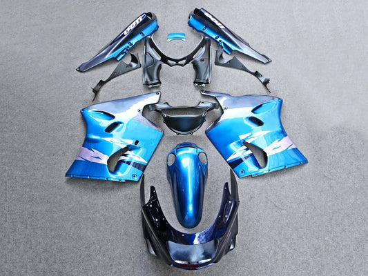 1993-2003 Glossy Blue Grey Kawasaki ZZR1100 Fairing Kit