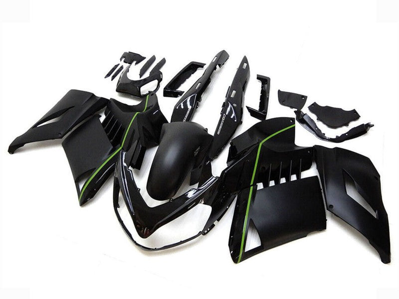 Purchase 2007-2009 Matte Black Green Lines Kawasaki GTR1400/ZG1400 Motorcycle Fairings UK
