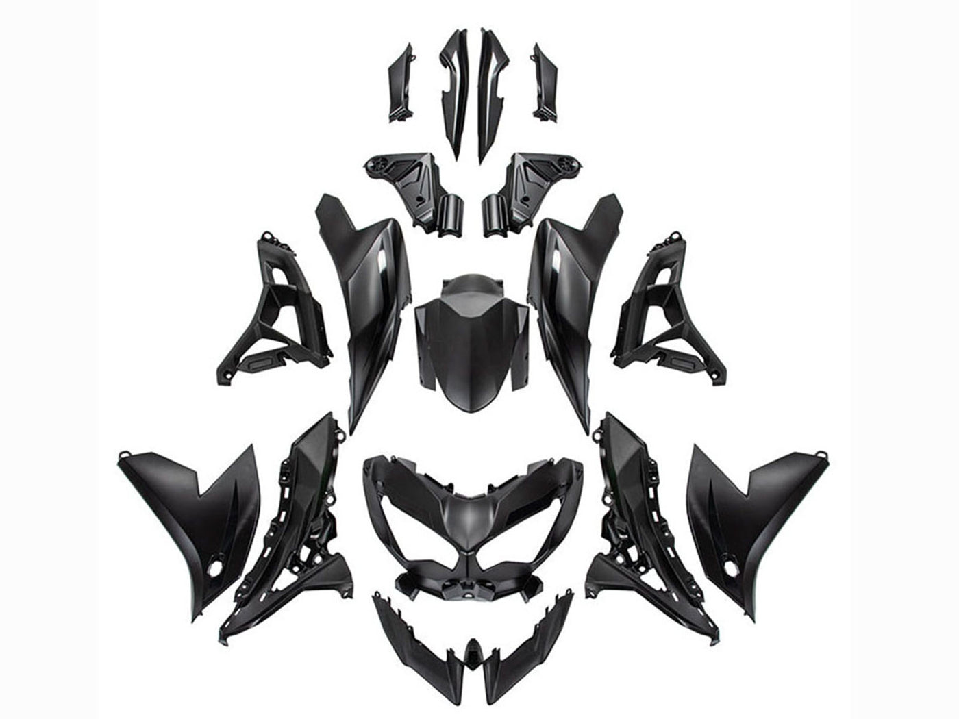 2022-2025 Black Kawasaki Versys 650 Fairing Kit