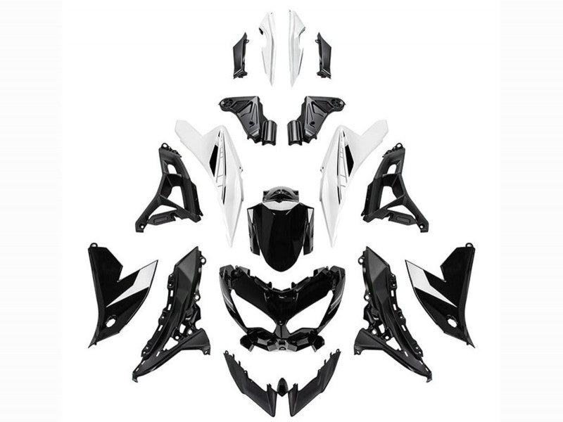 Purchase 2022-2025 Glossy Black White Kawasaki Versys 650 Motorcycle Fairings UK