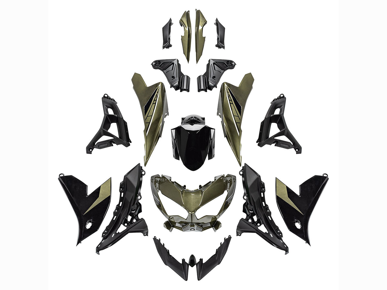 2022-2025 Dark Green Black Kawasaki Versys 650 Fairing Kit