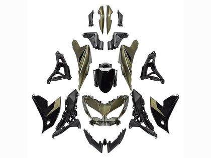 2022-2025 Kawasaki 650 Dark Green Black Versys Fairing Kit