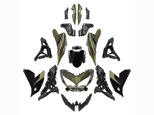 2022-2025 Dark Green Black Kawasaki Versys 650 Fairing Kit