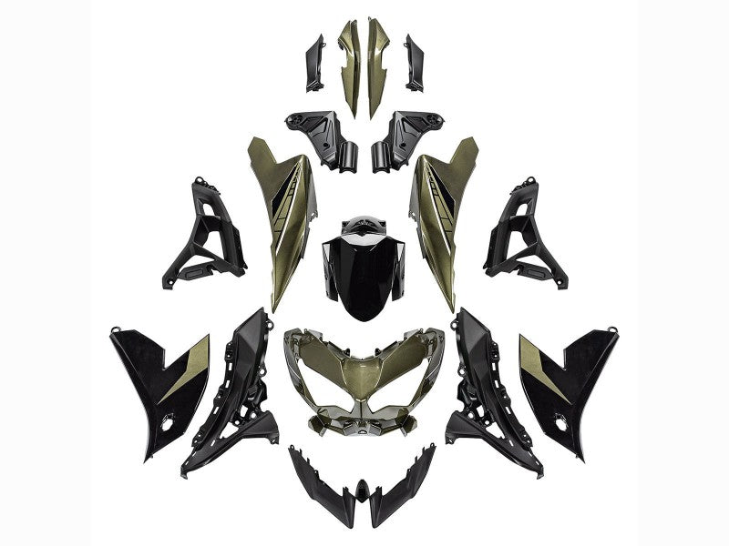 Purchase 2022-2025 Dark Green Black Kawasaki Versys 650 Motorcycle Fairings UK