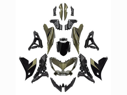 2022-2025 Kawasaki 650 Dark Green Black Versys Fairing Kit