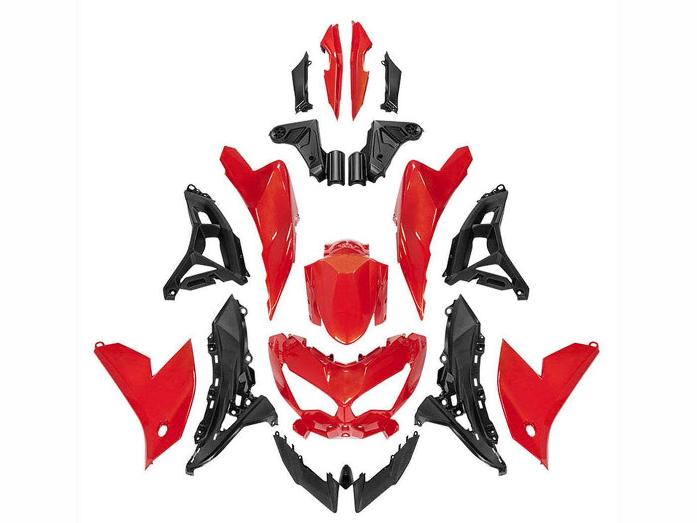 2022-2025 Red Black Kawasaki Versys 650 Fairing Kit