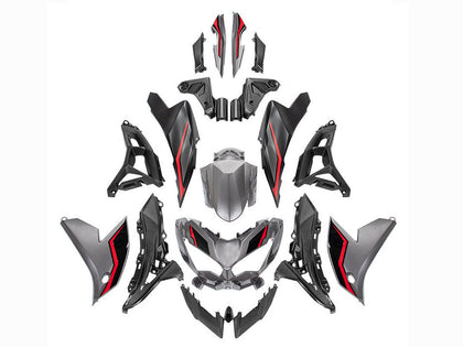 2022-2025 Kawasaki 650 Gray Red Versys Fairing Kit