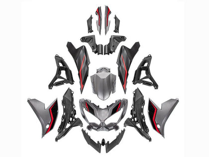 2022-2025 Kawasaki 650 Gray Red Versys Fairing Kit