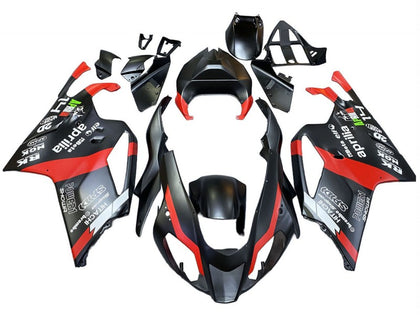 2003-2006 Aprilia RSV1000 Black Red Fairing Kit