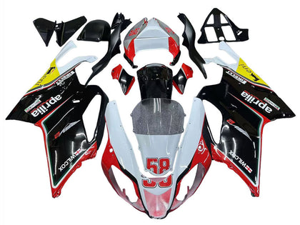 2003-2006 Aprilia RSV1000 Red Black White 58 Fairing Kit