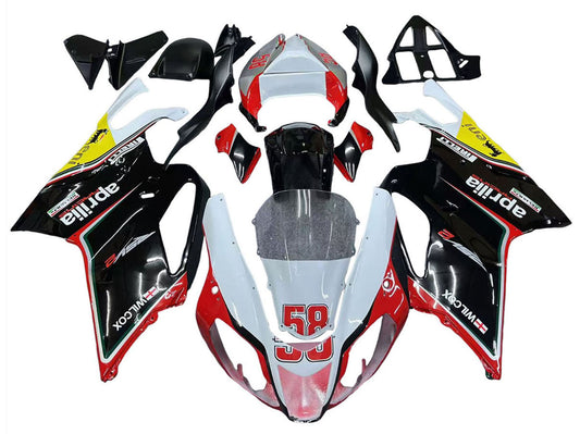 2003-2006 Red Black White 58 Aprilia RSV1000 Fairing Kit