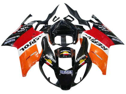 2003-2006 Aprilia RSV1000 Black Red Orange Repsol Fairing Kit