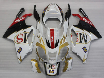 2003-2006 Aprilia RSV1000 White Gold Red Fairing Kit