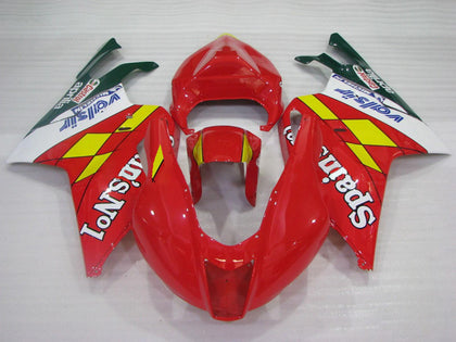 2003-2006 Aprilia RSV1000 Red Yellow White Spains NO1 Valsir Castrol Fairing Kit