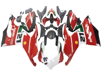 2020-2024 Ducati Panigale-V2 Red White Black 21 Fairing Kit