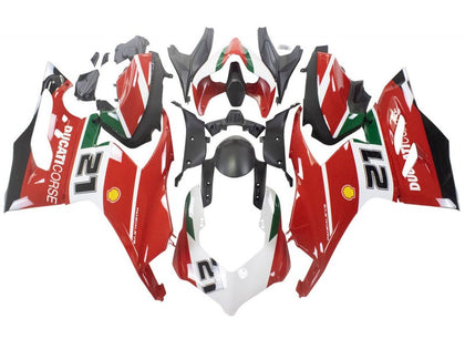 2020-2024 Ducati Panigale-V2 Red White Black 21 Fairing Kit