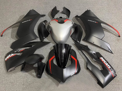 2020-2024 Ducati Panigale-V2 Matte Black Silver Corse Fairing Kit