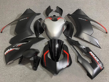 2020-2024 Ducati Panigale-V2 Matte Black Silver Corse Fairing Kit