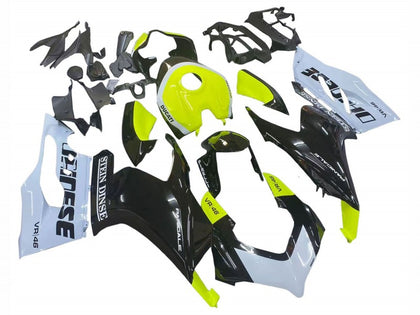 2020-2024 Ducati Panigale-V2 Glossy Black White Lime Green Stein Dinse Vr 46 Fairing Kit