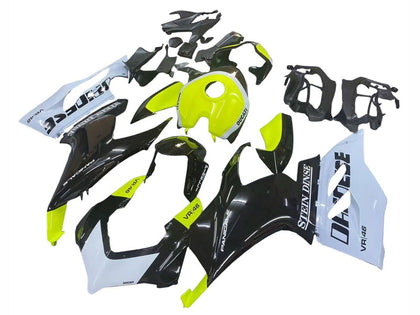 2020-2024 Ducati Panigale-V2 Glossy Black White Lime Green Stein Dinse Vr 46 Fairing Kit