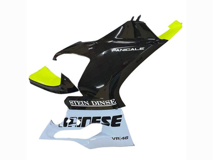 2020-2024 Ducati Panigale-V2 Glossy Black White Lime Green Stein Dinse Vr 46 Fairing Kit