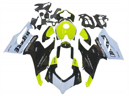2020-2024 Ducati Panigale-V2 Glossy Black White Lime Green Stein Dinse Vr 46 Fairing Kit