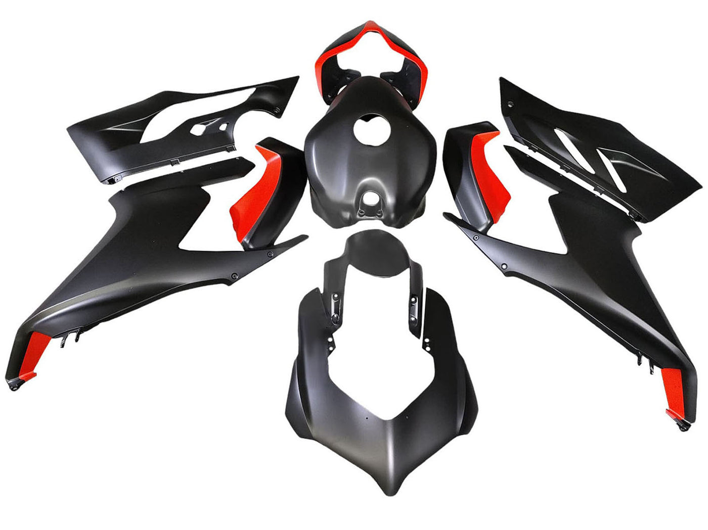 2020-2024 Matte Black Red Ducati Panigale V2 Fairing Kit