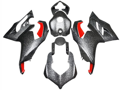 2020-2024 Ducati Panigale-V2 Black Red Forged Carbon Fiber Fairing Kit
