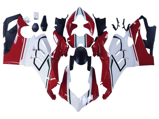 2020-2021 Red White Ducati Panigale V4 V4S Fairing Kit