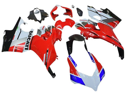 2018-2019 Ducati Panigale-V4 White Red Blue V4S Fairing Kit
