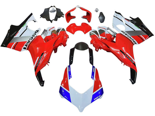 2018-2019 White Red Blue Ducati Panigale V4 V4S Fairing Kit